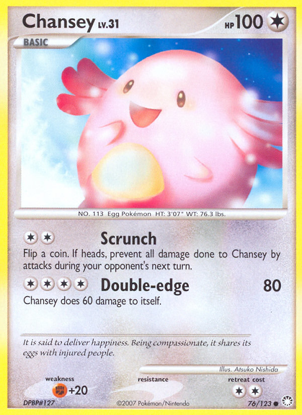 Chansey dp2-76 Common from Mysterious Treasures Set