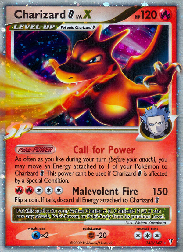 Charizard G LV.X pl3-143 Rare Holo LV.X from Supreme Victors Set