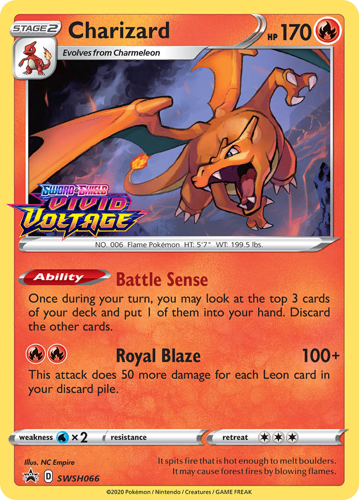 Charizard swshp-SWSH066 Promo from SWSH Black Star Promos Set