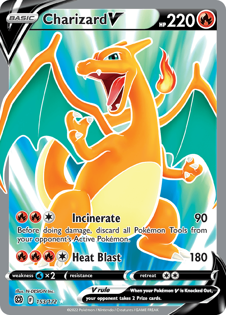 Charizard V swsh9-153 Rare Ultra from Brilliant Stars Set
