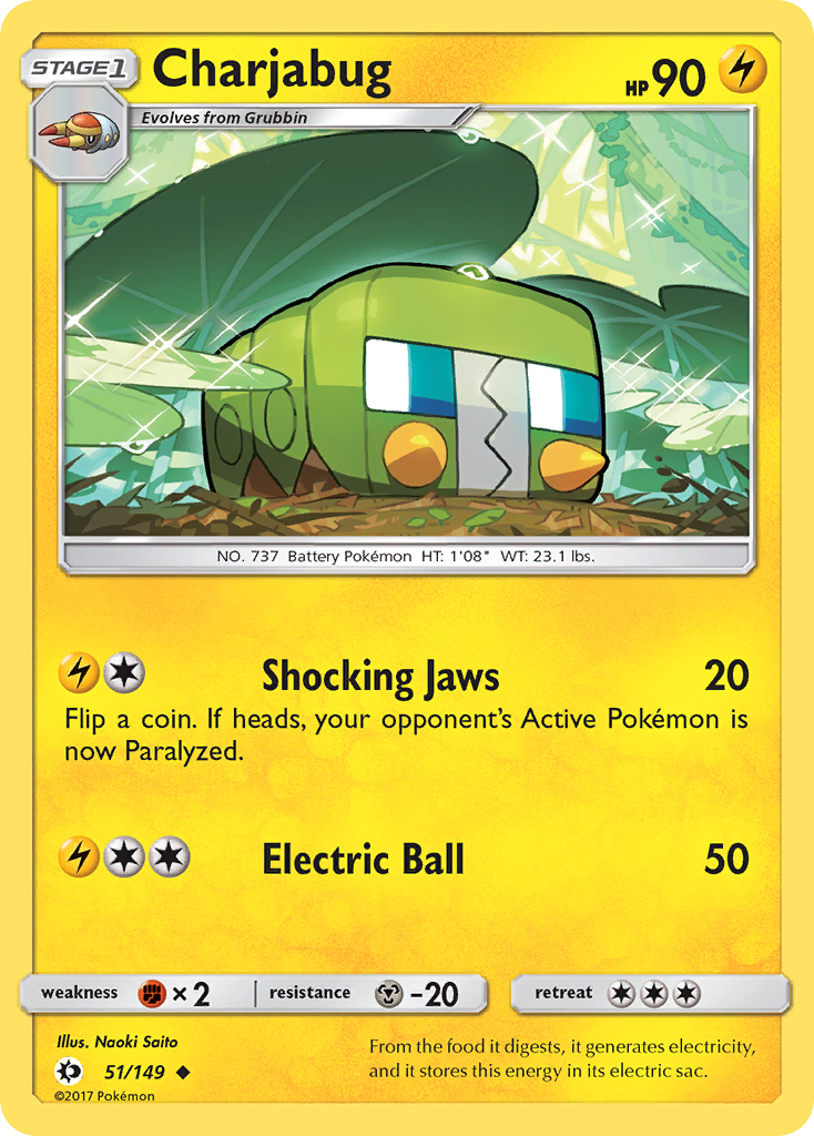 Charjabug sm1-51 Uncommon from Sun & Moon Set