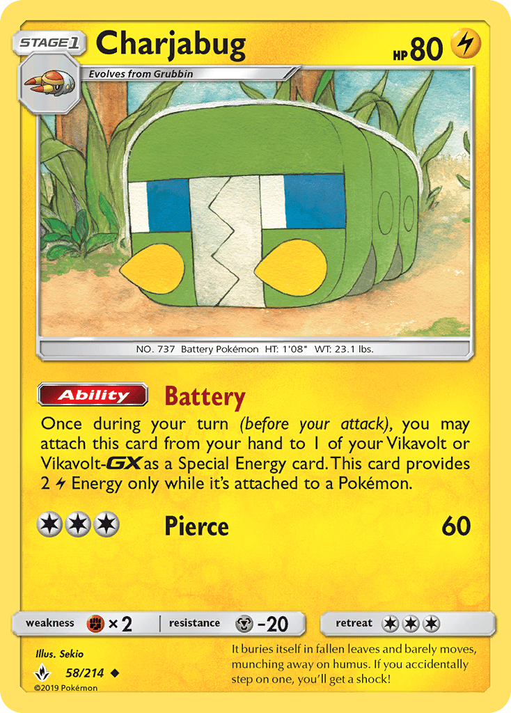 Charjabug sm10-58 Uncommon from Unbroken Bonds Set
