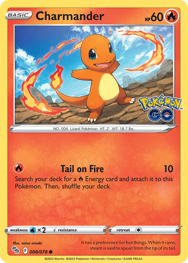 Charmander pgo-8 Common from Pokémon GO Set