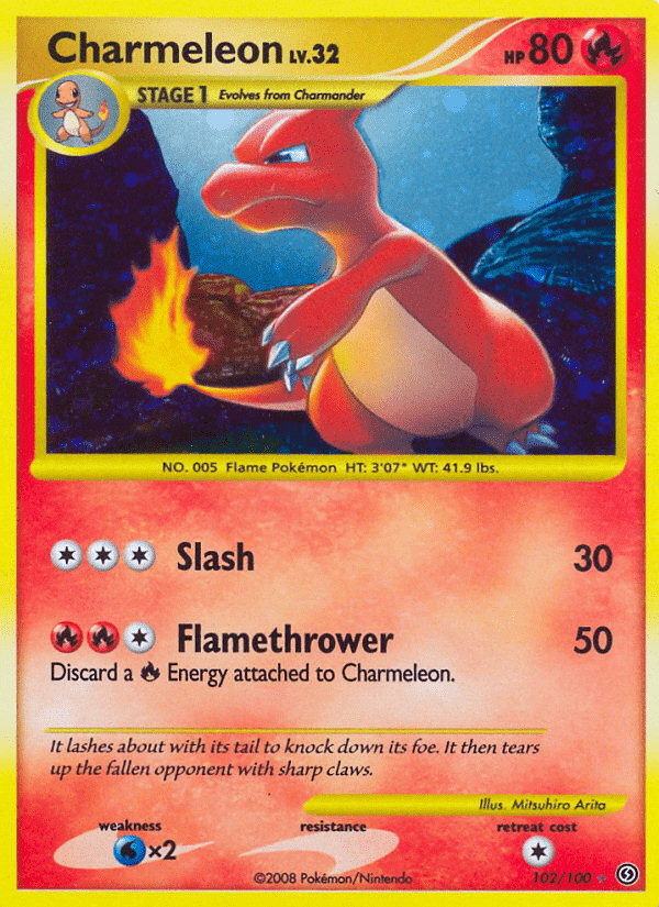Charmeleon dp7-102 Rare Secret from Stormfront Set