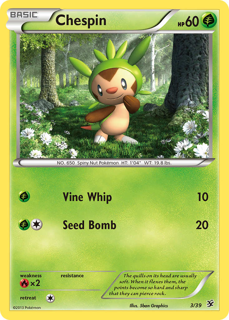 Chespin xy0-3  from Kalos Starter Set Set