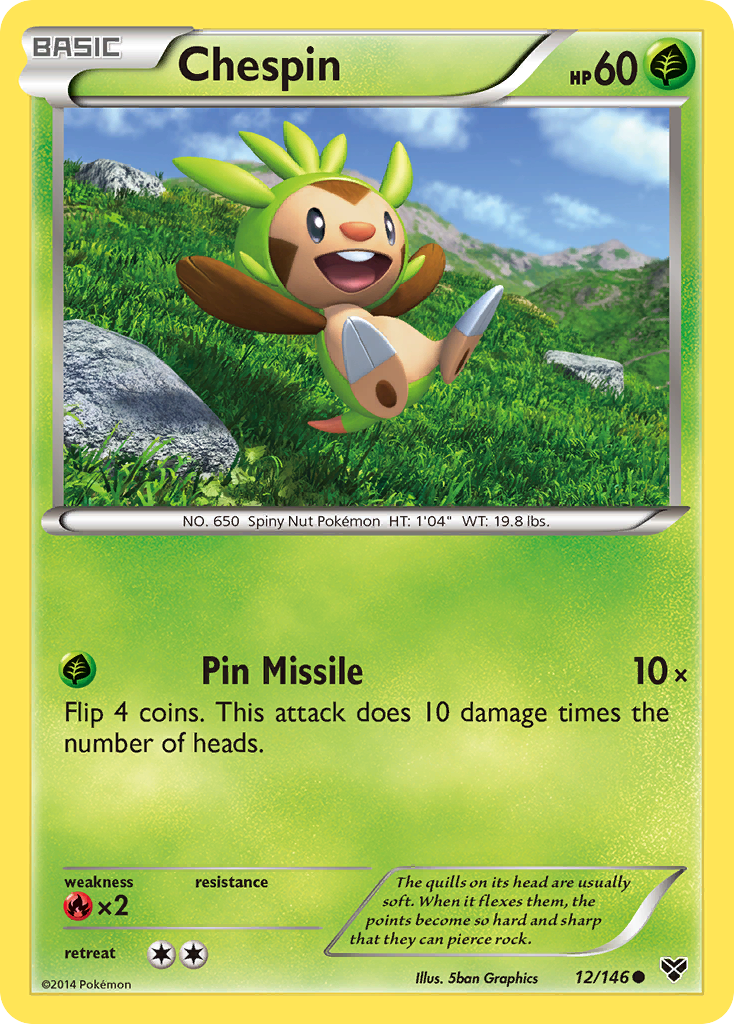 Chespin xy1-12 Common from XY Set