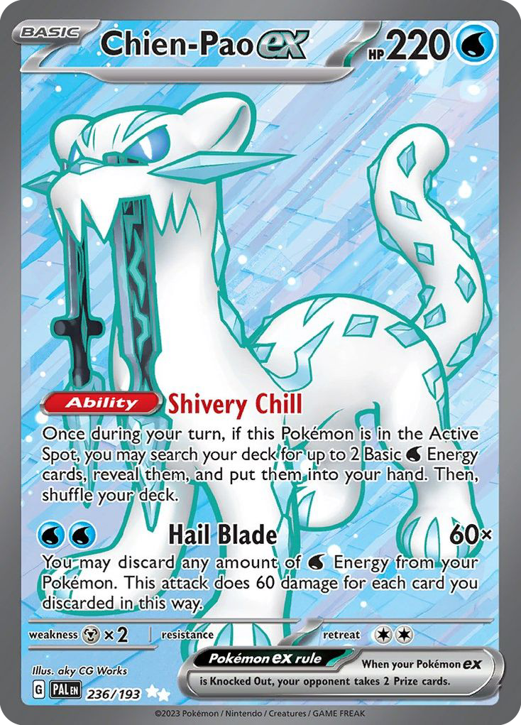 Chien-Pao ex sv2-236 Ultra Rare from Paldea Evolved Set