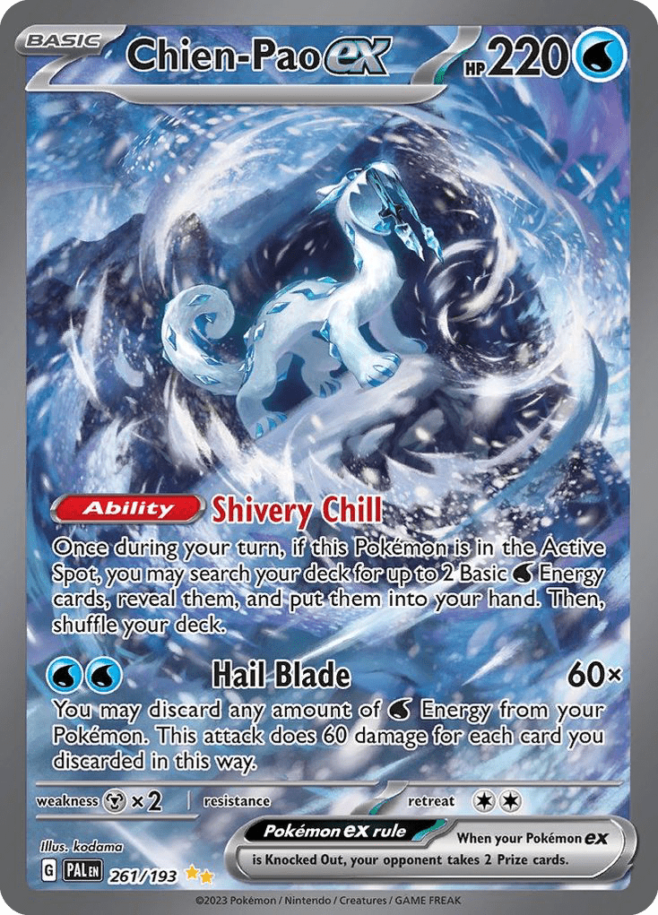 Chien-Pao ex sv2-261 Special Illustration Rare from Paldea Evolved Set