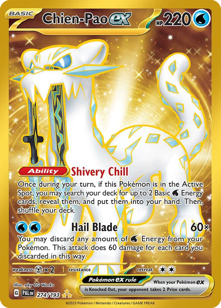 Chien-Pao ex sv2-274 Hyper Rare from Paldea Evolved Set