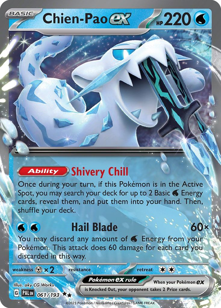 Chien-Pao ex sv2-61 Double Rare from Paldea Evolved Set