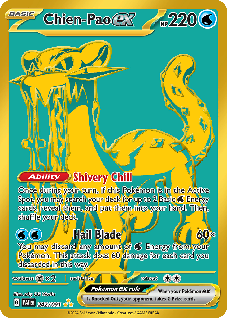 Chien-Pao ex sv4pt5-242 Hyper Rare from Paldean Fates Set