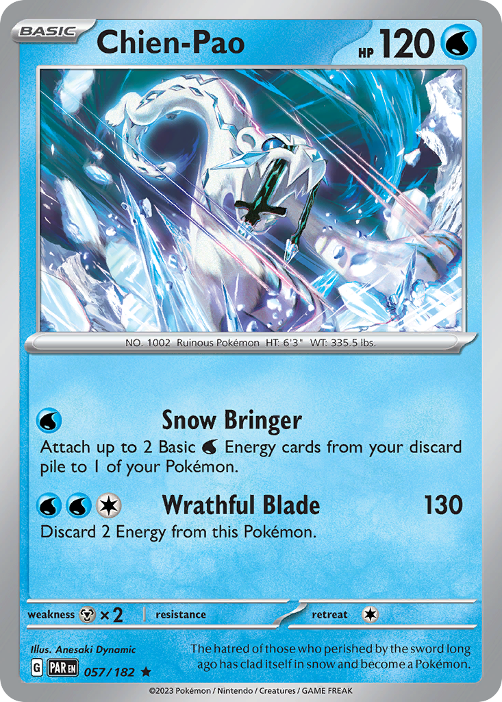 Chien-Pao sv4-57 Rare from Paradox Rift Set