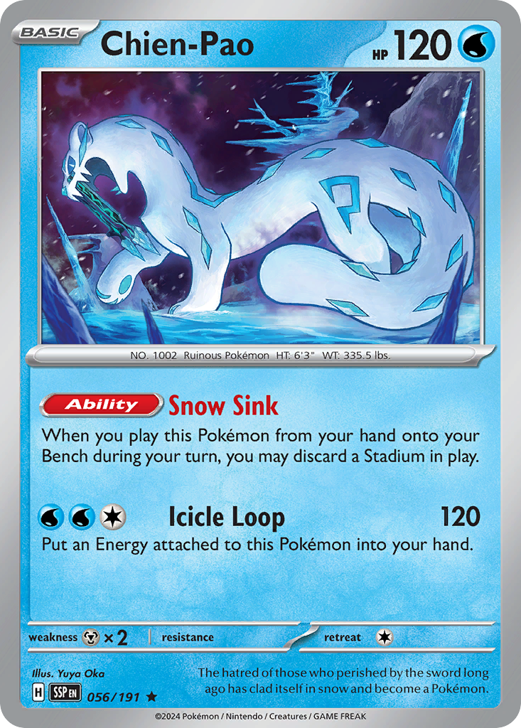 Chien-Pao sv8-56 Rare from Surging Sparks Set