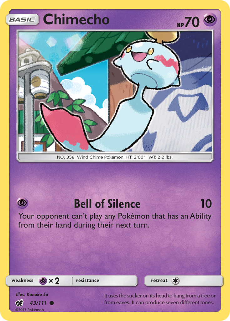 Chimecho sm4-43 Common from Crimson Invasion Set