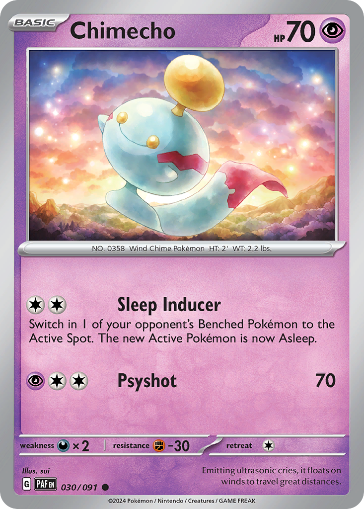 Chimecho sv4pt5-30 Common from Paldean Fates Set