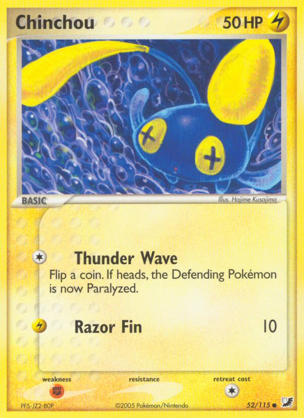 Chinchou ex10-52 Common from Unseen Forces Set
