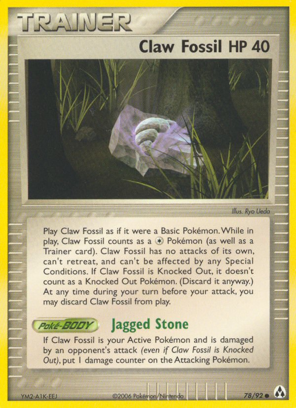 Claw Fossil ex12-78 Common from Legend Maker Set
