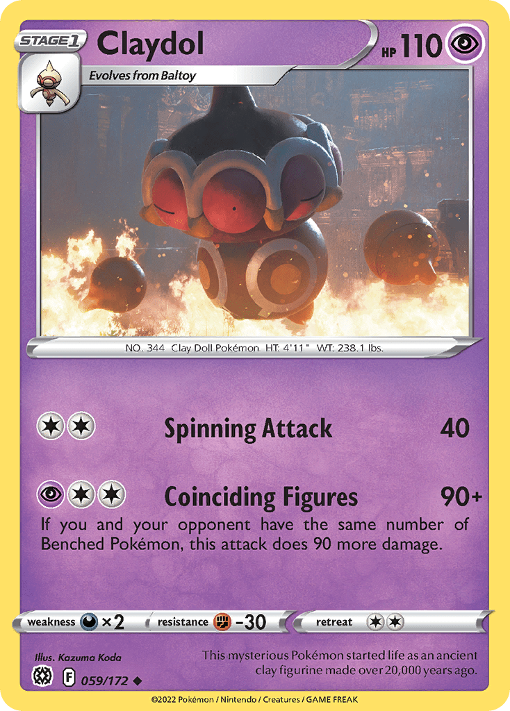 Claydol swsh9-59 Uncommon from Brilliant Stars Set