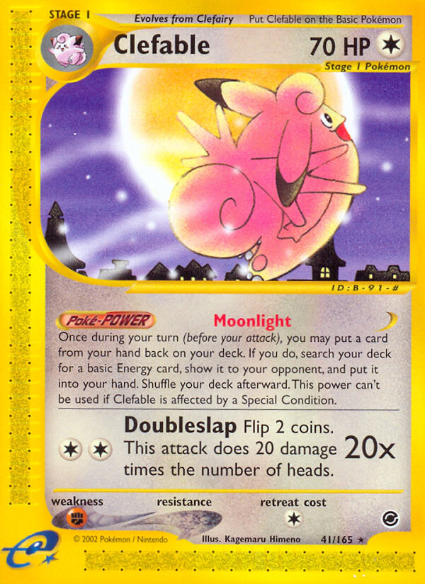 Clefable ecard1-41 Rare from  Set