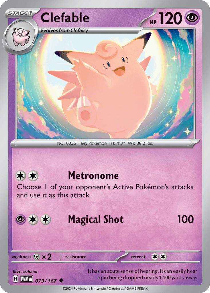 Clefable sv6-79 Uncommon from Twilight Masquerade Set