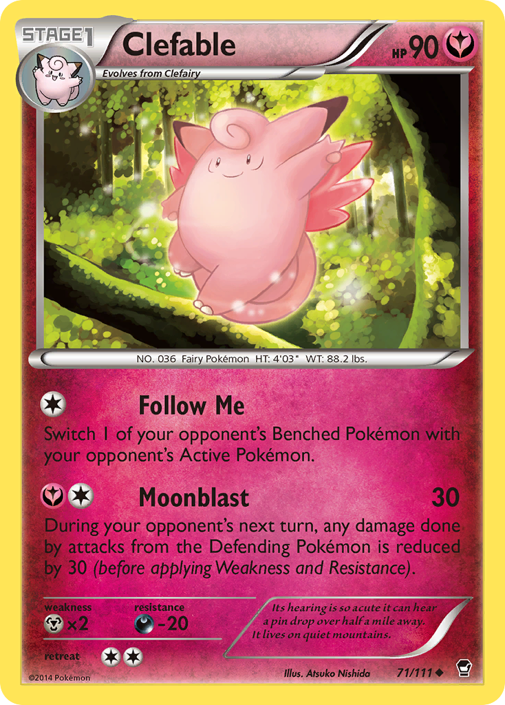 Clefable xy3-71 Uncommon from Furious Fists Set