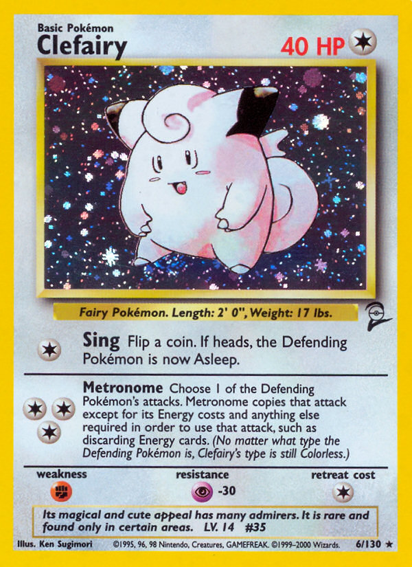Clefairy base4-6 Rare Holo from Base Set 2 Set