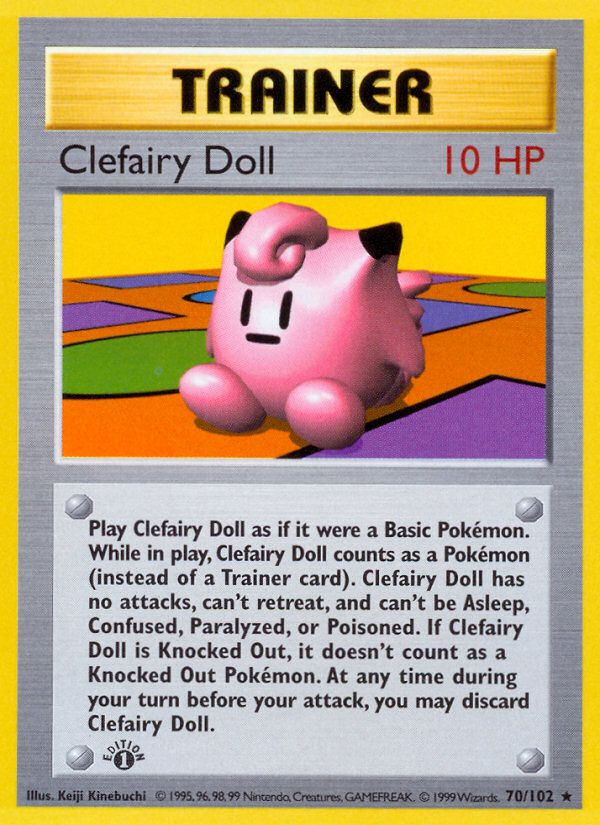 Clefairy Doll base1-70 Rare from Base Set
