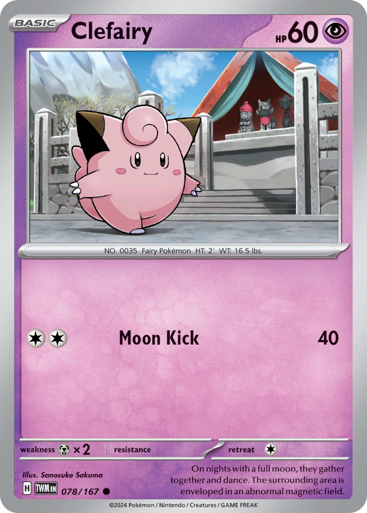 Clefairy sv6-78 Common from Twilight Masquerade Set