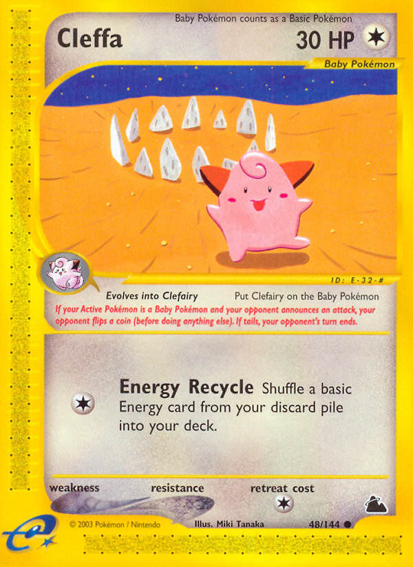Cleffa ecard3-48 Common from Skyridge Set