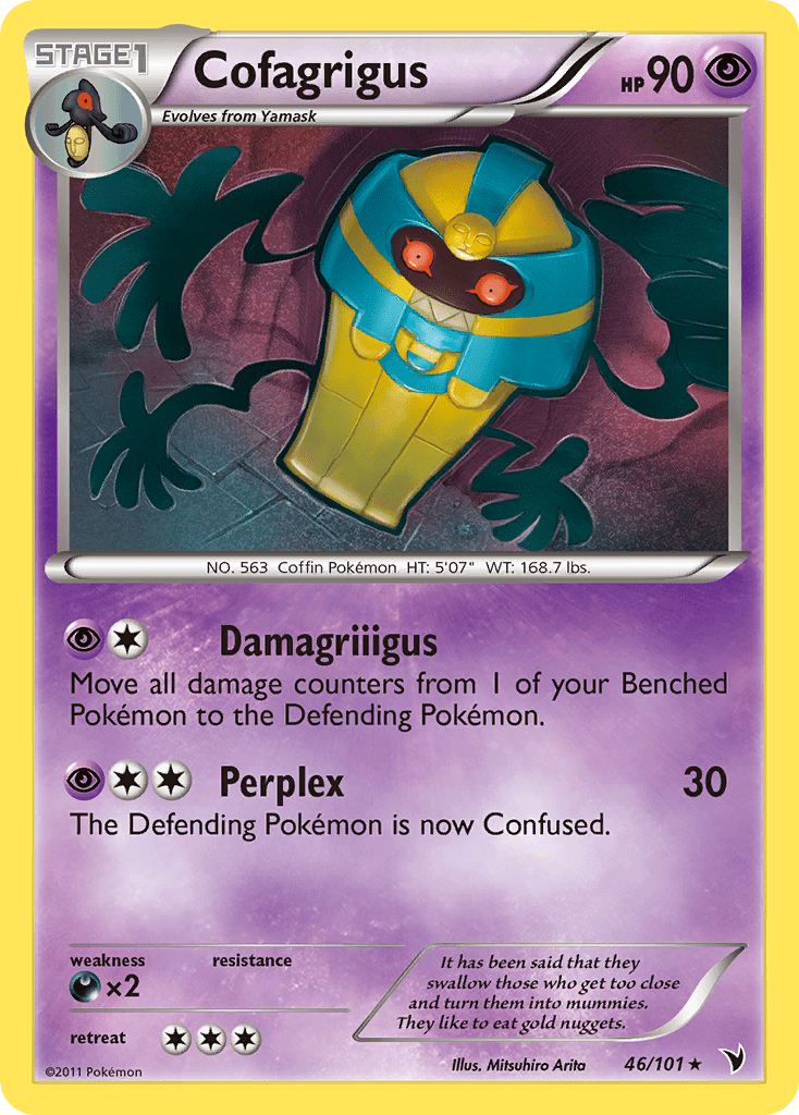Cofagrigus bw3-46 Rare from Noble Victories Set