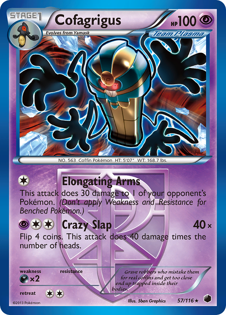 Cofagrigus bw9-57 Rare from Plasma Freeze Set