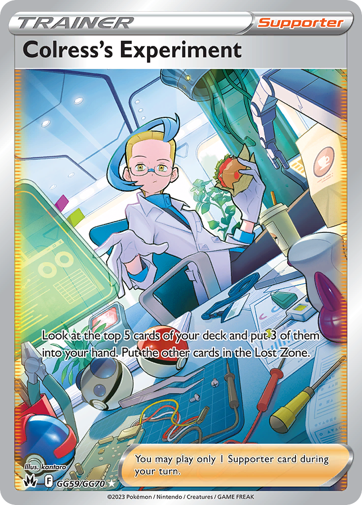 Colress’s Experiment swsh12pt5gg-GG59 Rare Ultra from Crown Zenith Galarian Gallery Set