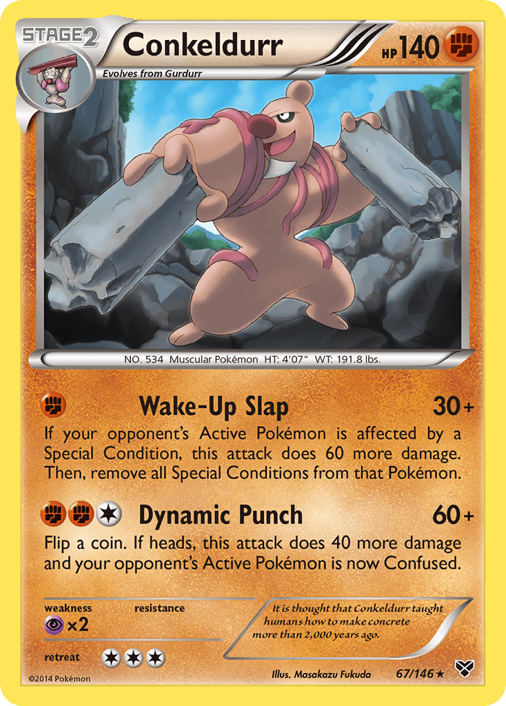 Conkeldurr xy1-67 Rare from XY Set