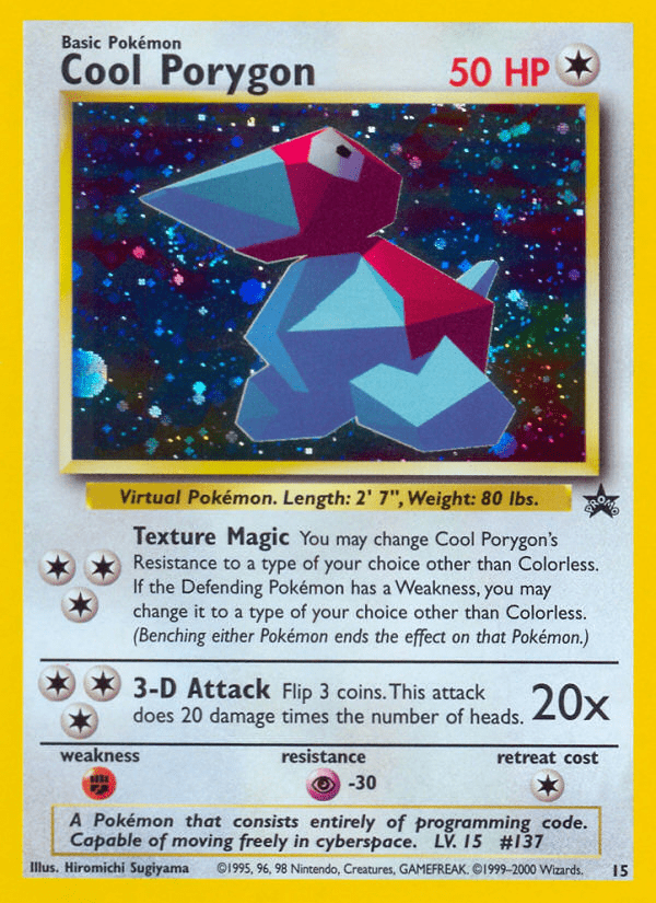 Cool Porygon basep-15 Promo from Wizards Black Star Promos Set