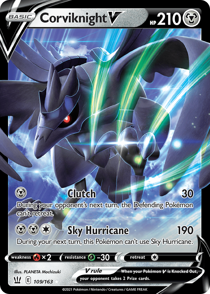 Corviknight V swsh5-109 Rare Holo V from Battle Styles Set