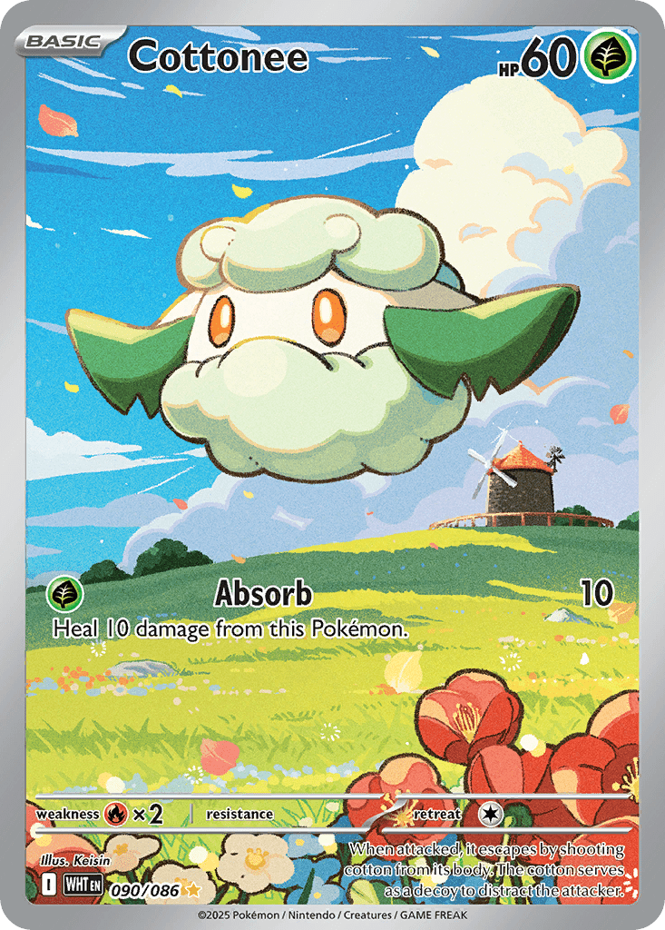 Cottonee rsv10pt5-90 Illustration Rare from White Flare Set