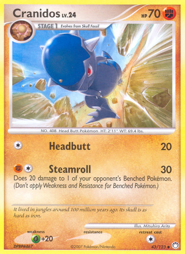 Cranidos dp2-43 Uncommon from Mysterious Treasures Set