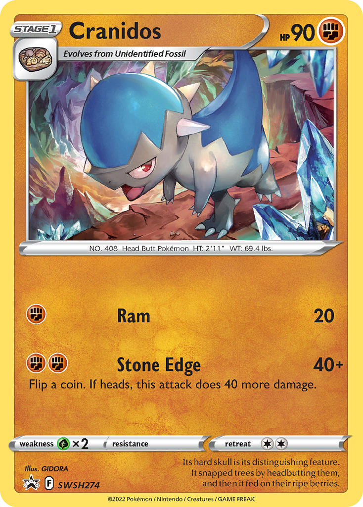 Cranidos swshp-SWSH274 Promo from SWSH Black Star Promos Set