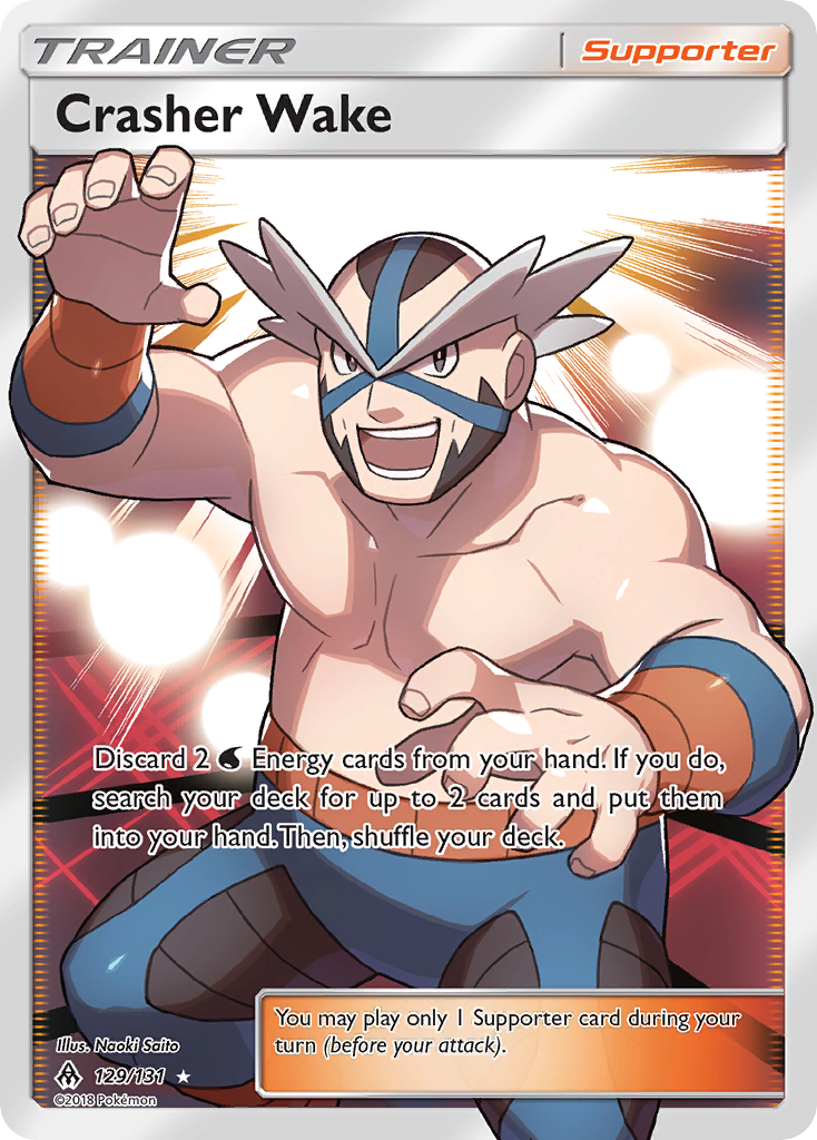 Crasher Wake sm6-129 Rare Ultra from Forbidden Light Set