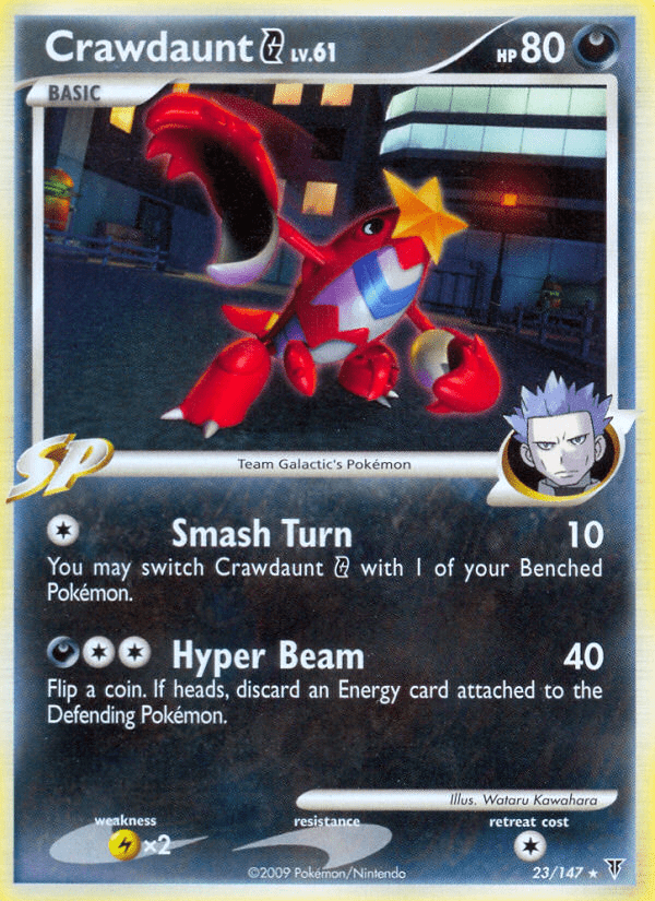 Crawdaunt G pl3-23 Rare from Supreme Victors Set
