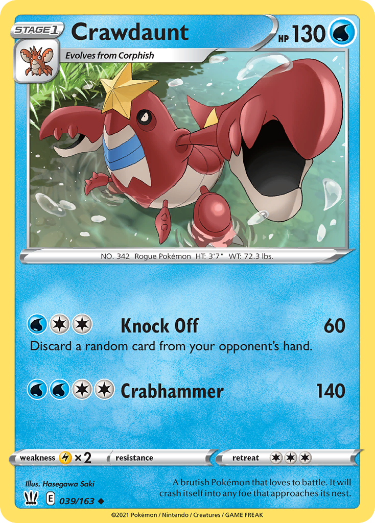 Crawdaunt swsh5-39 Uncommon from Battle Styles Set