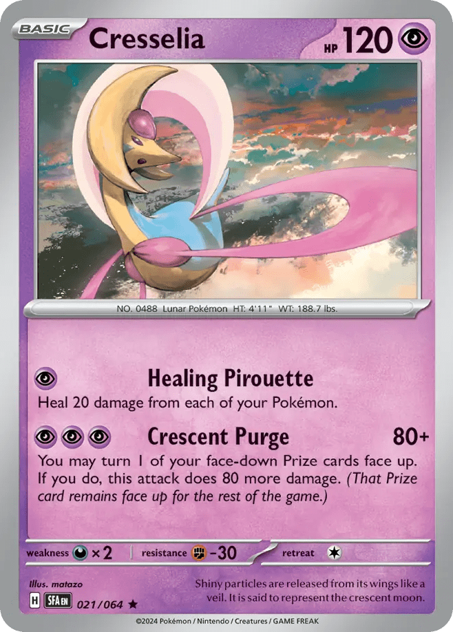Cresselia sv6pt5-21 Rare from Shrouded Fable Set