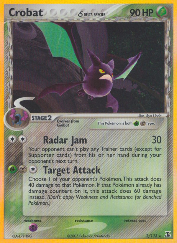 Crobat δ ex11-2 Rare Holo from Delta Species Set