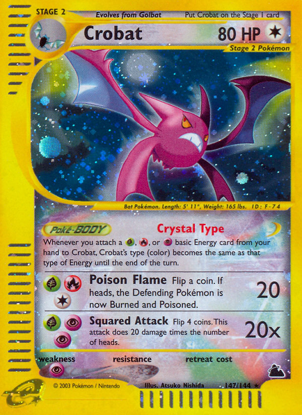 Crobat ecard3-147 Rare Secret from Skyridge Set