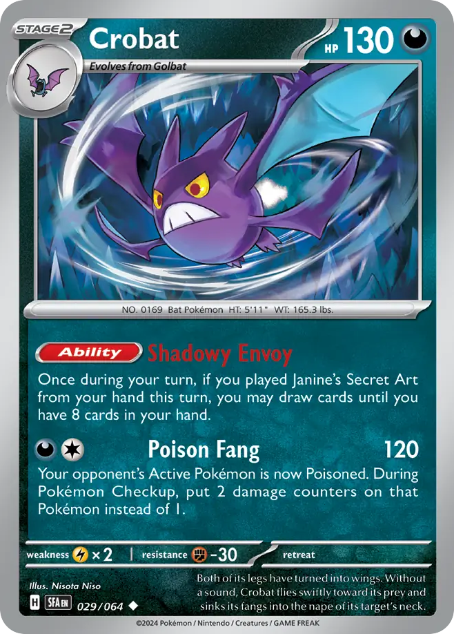 Crobat sv6pt5-29 Uncommon from Shrouded Fable Set