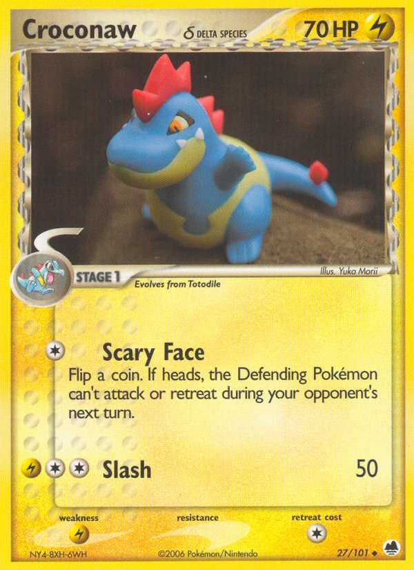 Croconaw δ ex15-27 Uncommon from Dragon Frontiers Set