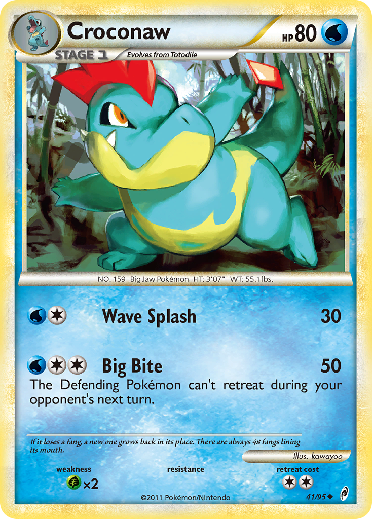 Croconaw col1-41 Uncommon from Call of Legends Set