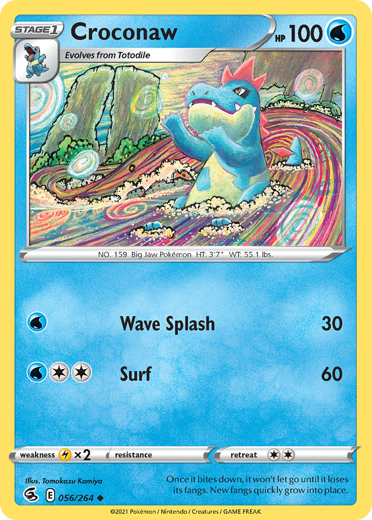 Croconaw swsh8-56 Uncommon from Fusion Strike Set