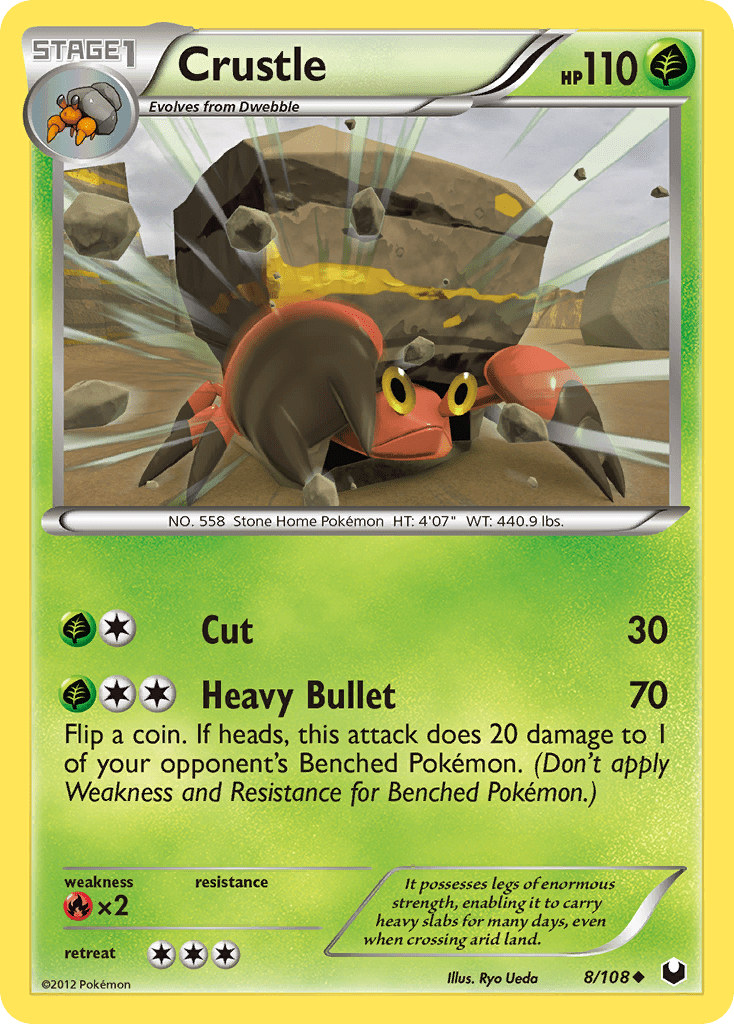 Crustle bw5-8 Uncommon from Dark Explorers Set