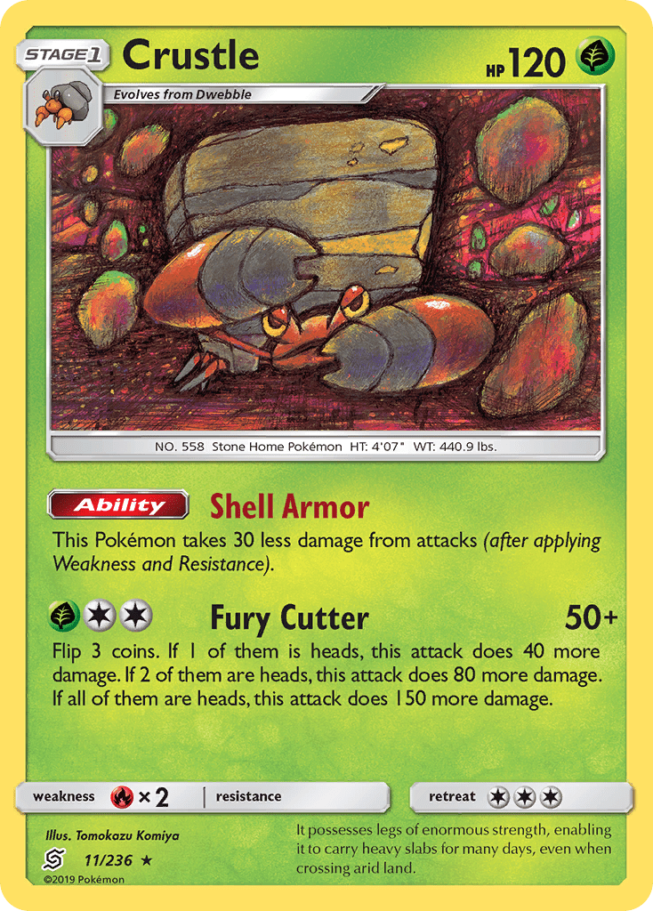 Crustle sm11-11 Rare from Unified Minds Set